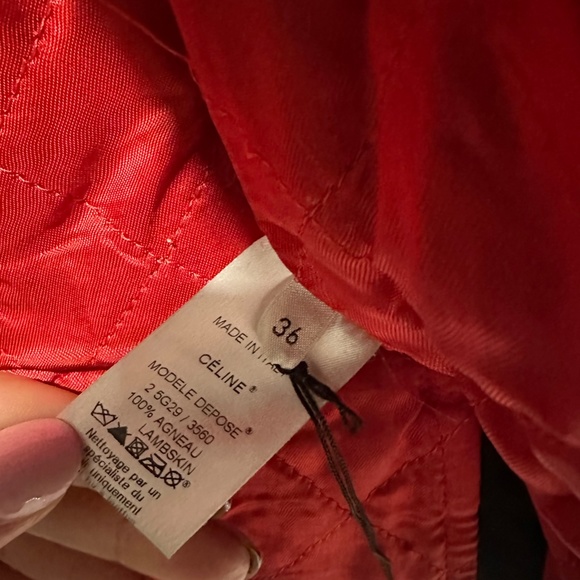 CELINE BIKER LEATHER JACKET SIZE 36 - Picture 4 of 8